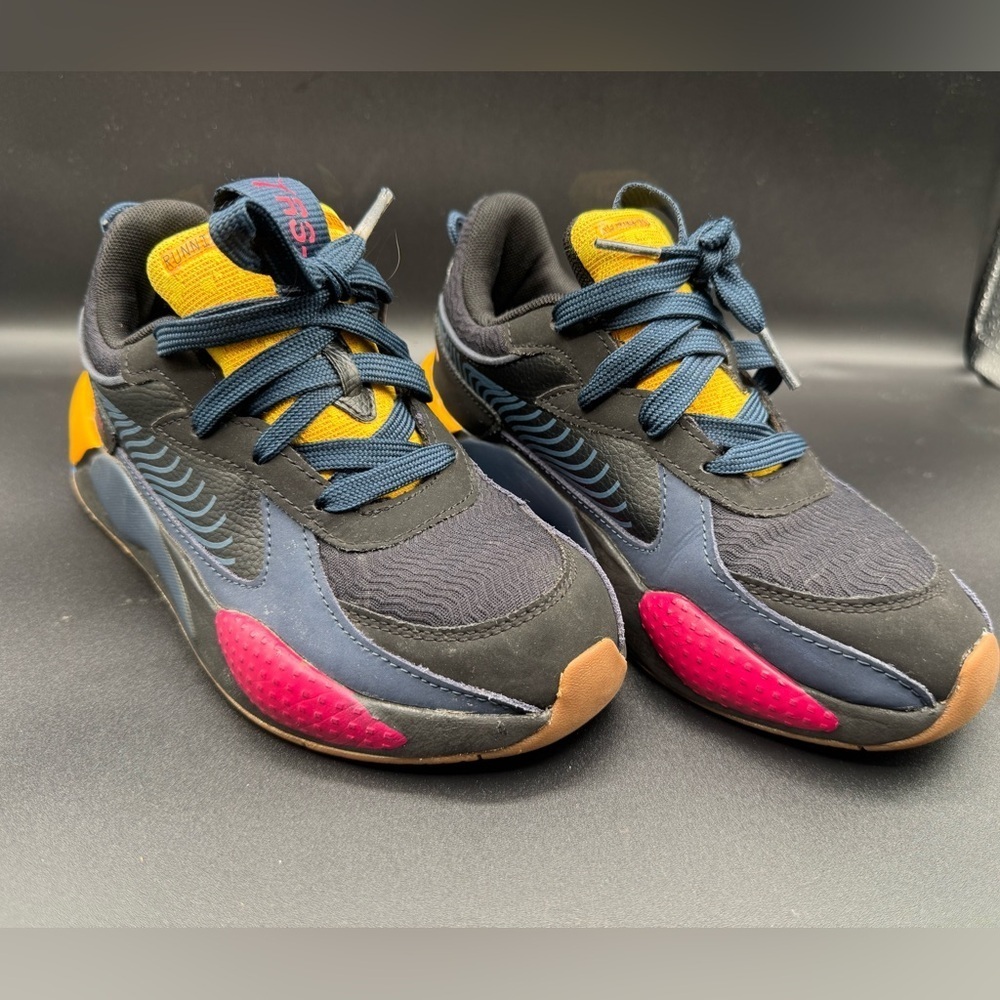 Puma Black and Blue Sneakers Dynamic Design